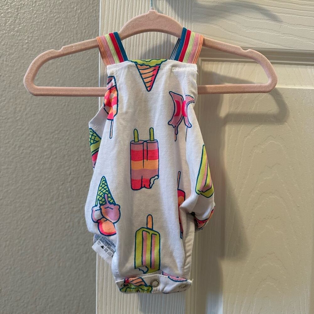 Hurley Colorful Ice Cream Print Baby Romper